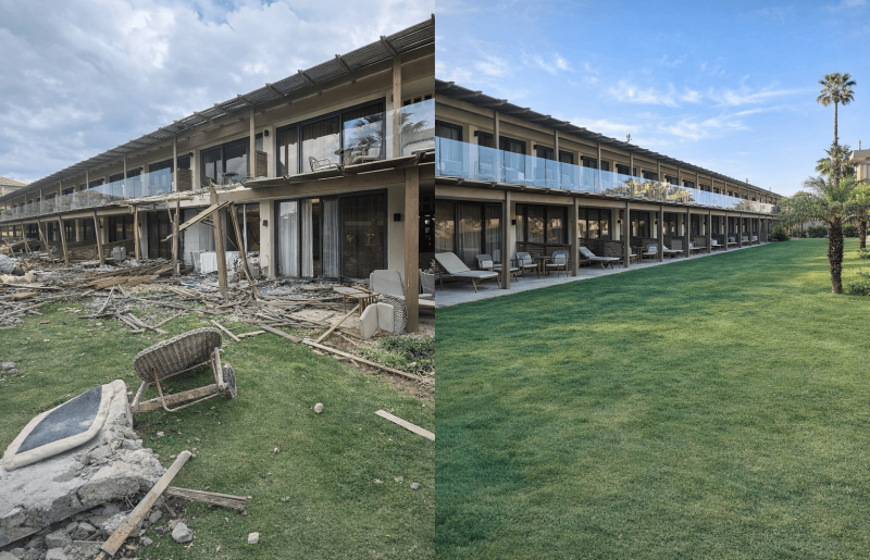 תוך פחות מ־24 שעות: מלון דן אכדיה בהרצליה חזר לפעילות אחרי פגיעה משברי טילים