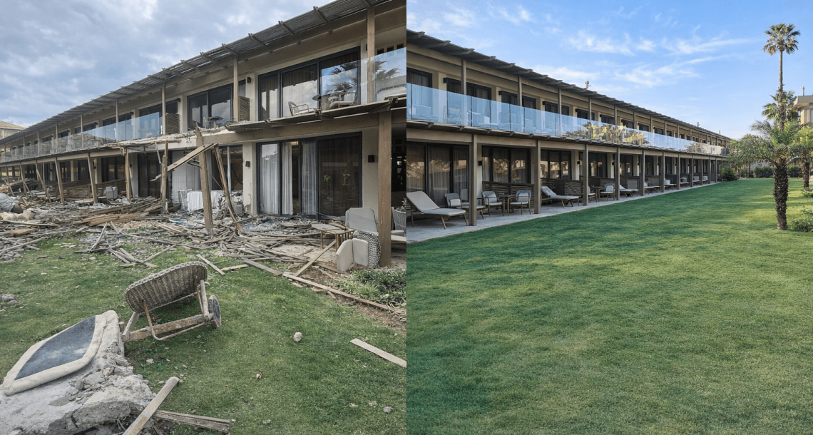 תוך פחות מ־24 שעות: מלון דן אכדיה בהרצליה חזר לפעילות אחרי פגיעה משברי טילים